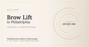 Brow lift in Philadelphia endoscopic vs. direct guide by Dr. Scott Brenman, The Pennsylvania Centre for Plastic Surgery